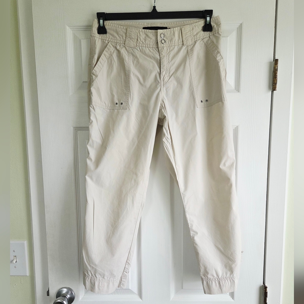 Calvin Klein Jeans ✨️ Women's Cream Cotton Ankle Pants Size 6